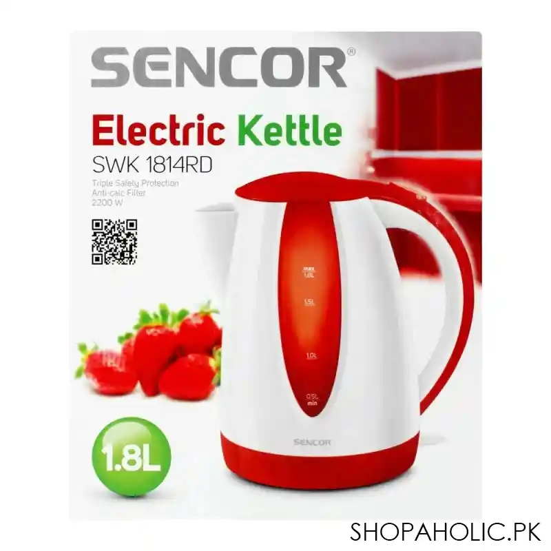 sencor electric kettle, 1.8l, 2200w, swk 1814rd image3