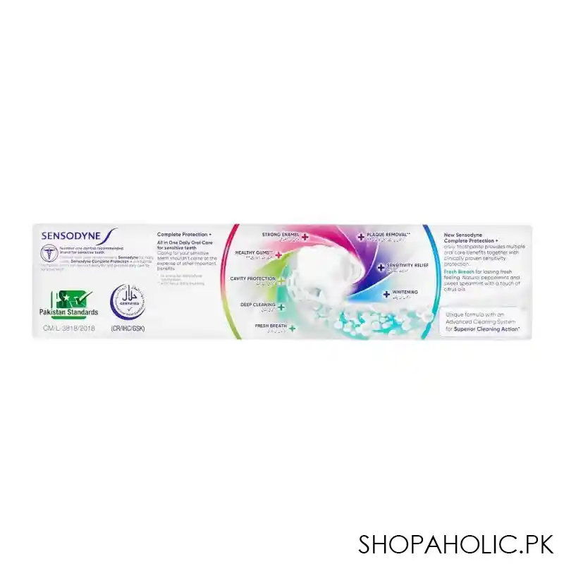 sensodyne complete protection + superior cleaning action toothpaste, 100g image2