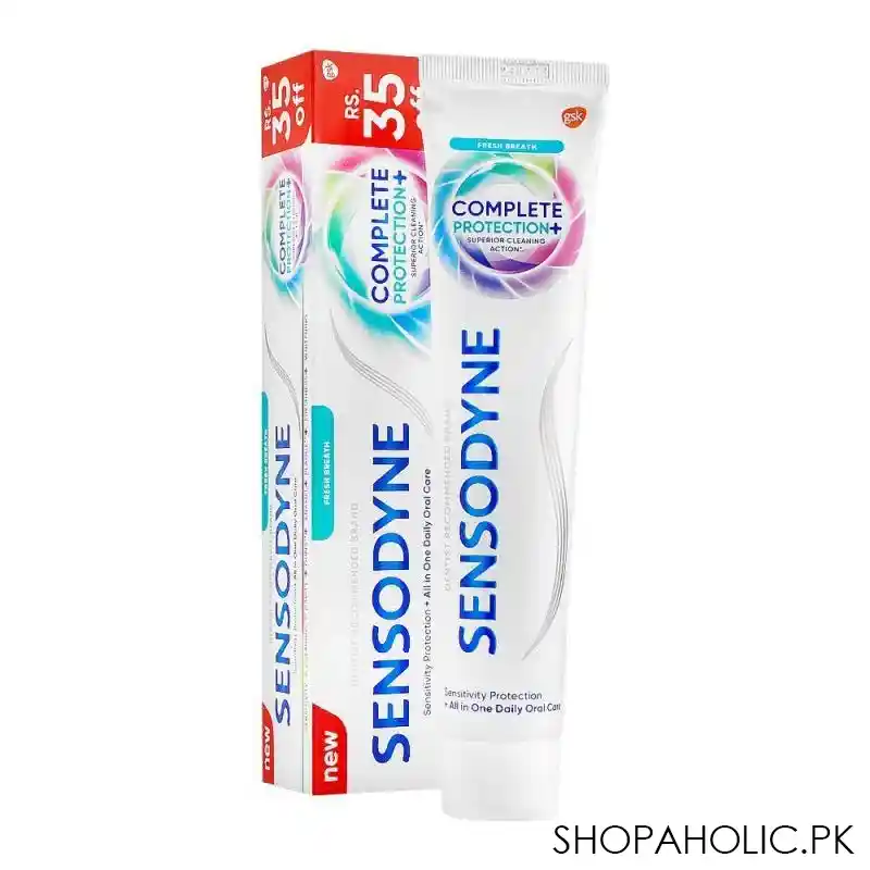 sensodyne complete protection + superior cleaning action toothpaste, 100g main image