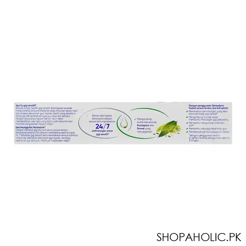 Sensodyne Herbal Daily Care Toothpaste, Indo, 100g - Image 2