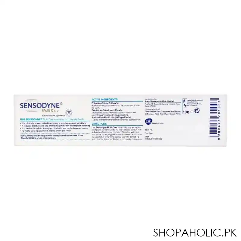 sensodyne multi care toothpaste, 100g image5