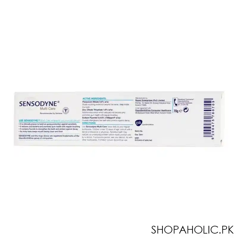 sensodyne multi care toothpaste, 70g image5