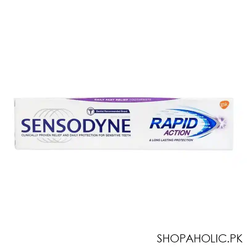 sensodyne rapid action long lasting protection toothpaste, 100g image2