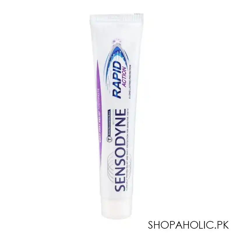 sensodyne rapid action long lasting protection toothpaste, 100g main image