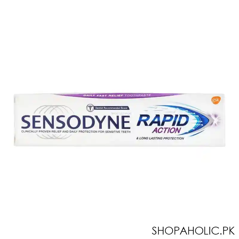 sensodyne rapid action long lasting protection toothpaste, 70g image2