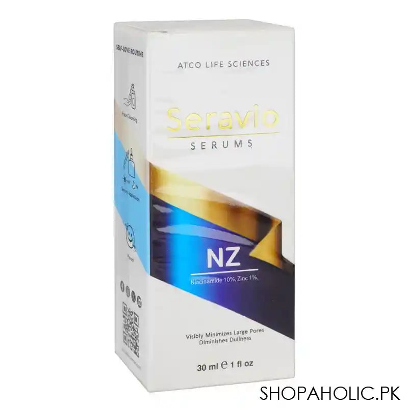 Seravio NZ Serum With 10% Niacinamide & 1% Zinc, For All Skin Types, Boosts Skin Brightness, 30ml - Main Image