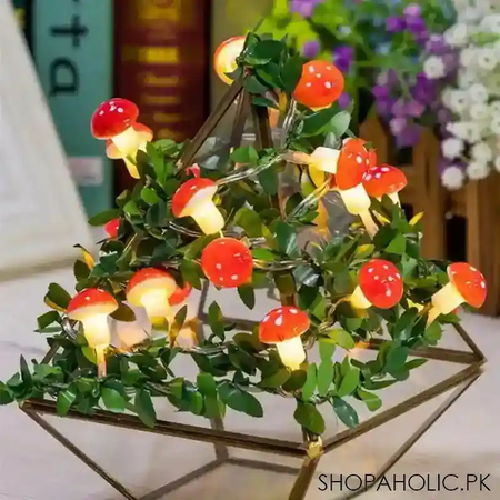 set of 10 3d mushroom string light image3