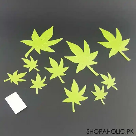 (set of 10) fluorescent leaf   glow in the dark main image