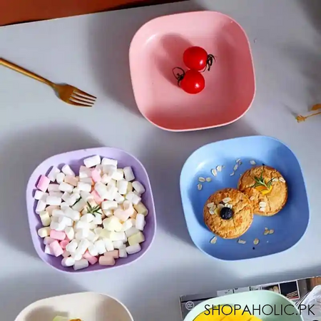 (set of 10) plastic spit bone dish plates with stand image7