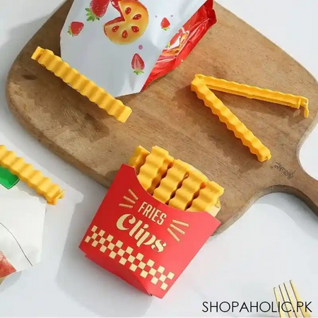 (set of 13) french fries shape sealing clips with magnetic holder main image