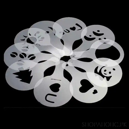 (set of 16) coffee art stencils template image5