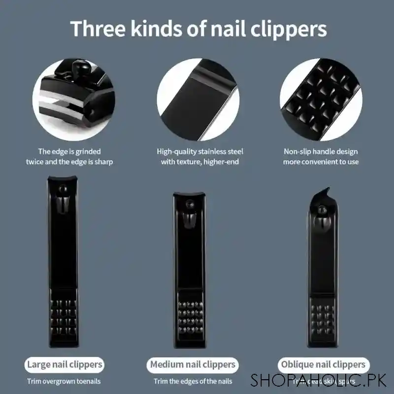 set of 18 classic black nail clipper image5