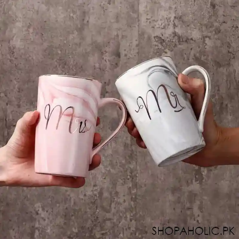 (set of 2) mr. and mrs. marble couple mug set with lid and spoon image10