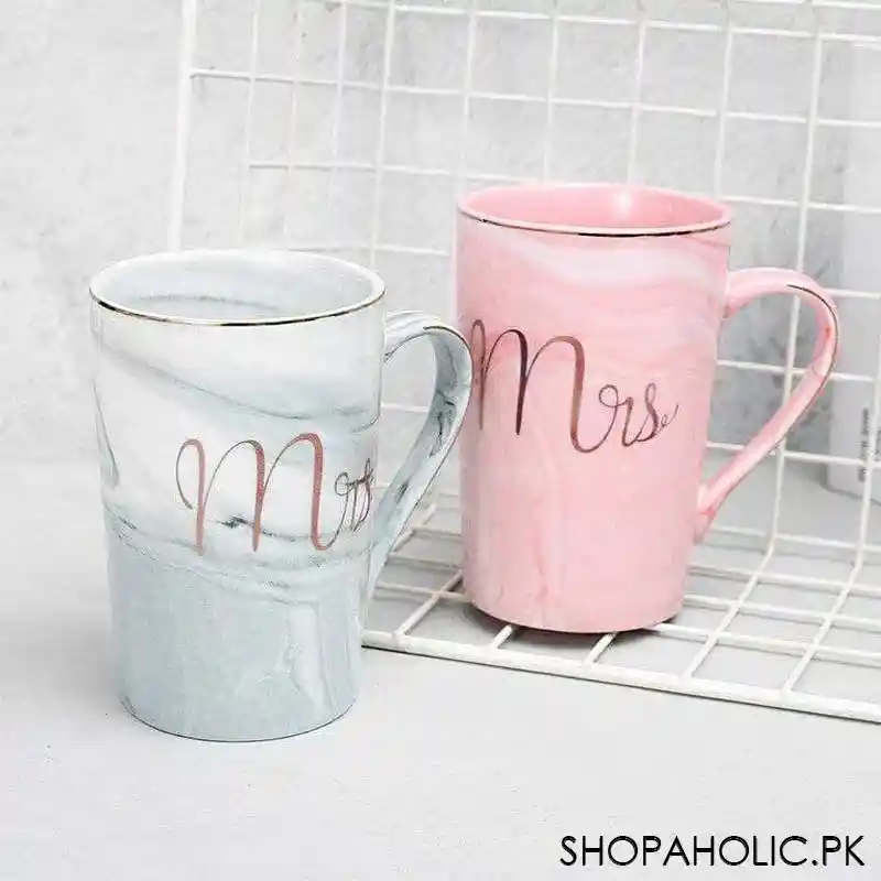 (set of 2) mr. and mrs. marble couple mug set with lid and spoon image6