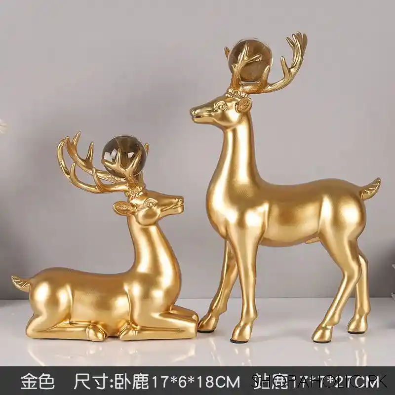 set of 2 nordic deer statue image5