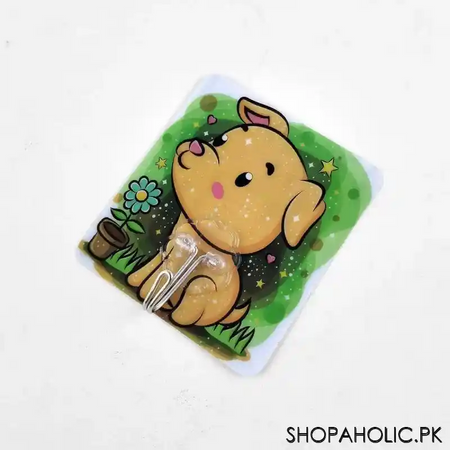 (set of 2) self adhesive printed wall hooks image2