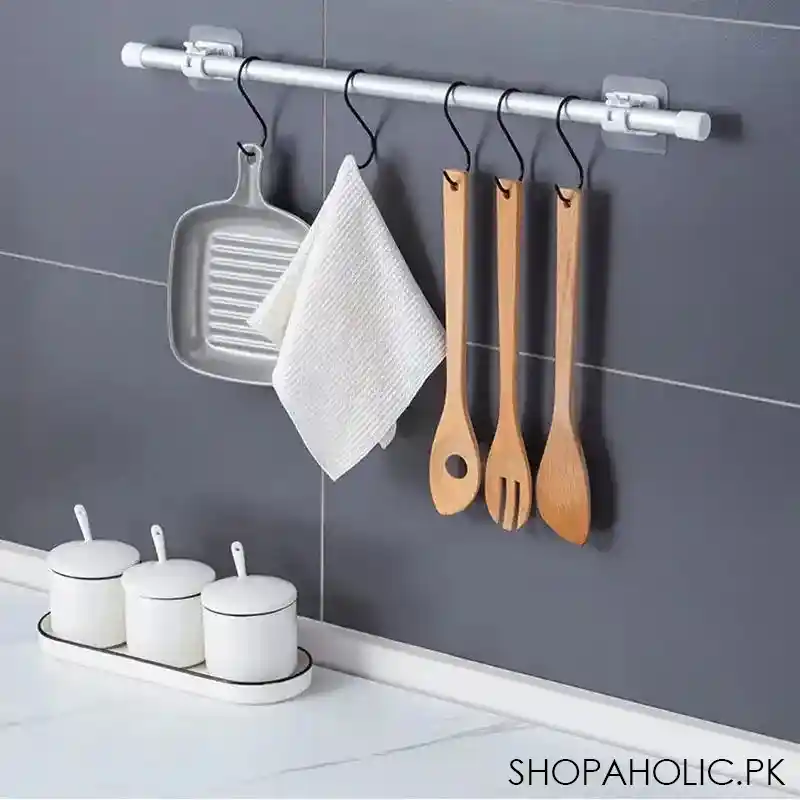 set of 2 transparent curtain rod holder image2