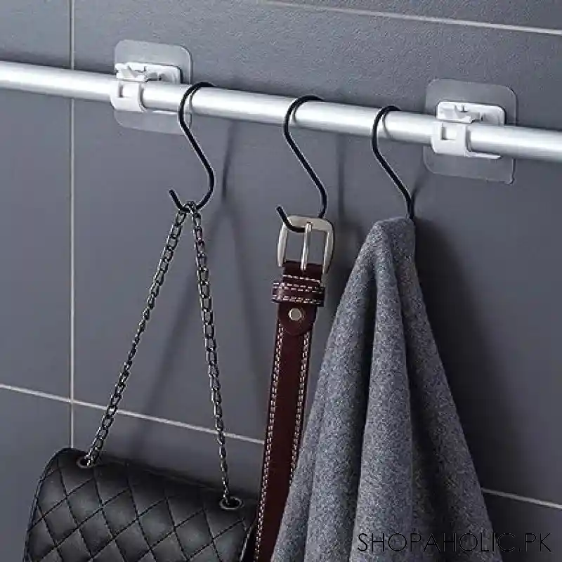 set of 2 transparent curtain rod holder image3