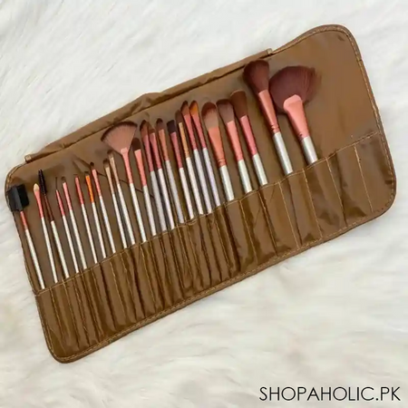 set of 24 golden professional makeup brushes set image5