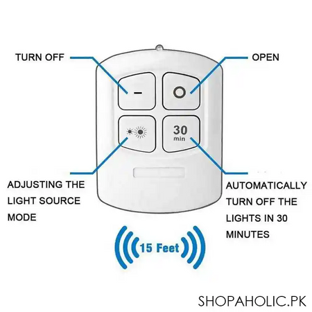 (set of 3) 2 in 1 led and cob light with remote control image9