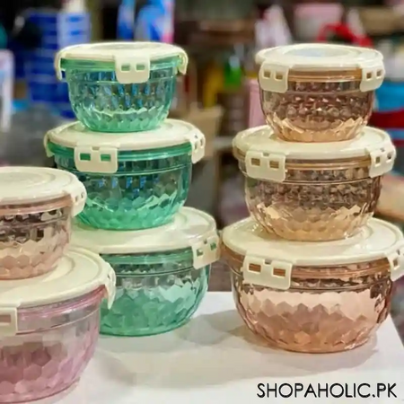 (set of 3) acrylic diamond air tight bowls image2