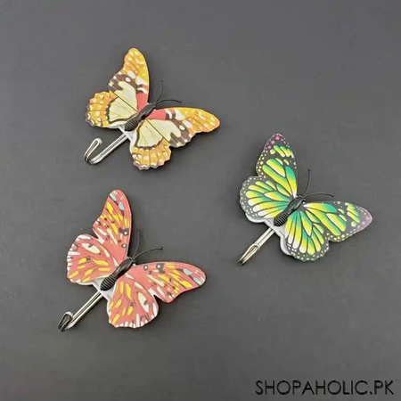(set of 3) butterfly shape sticky hooks image4