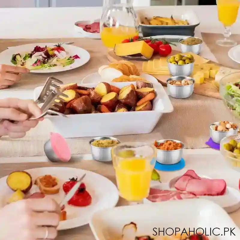 set of 3 colorful lid steel bowl image4