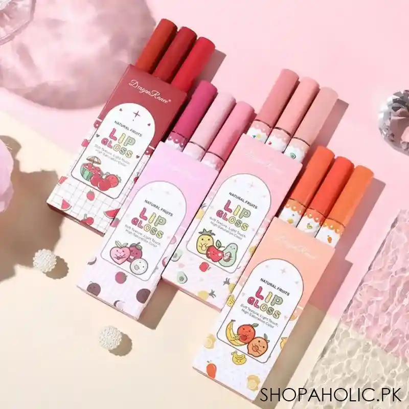 set of 3 fruity lip gloss image4