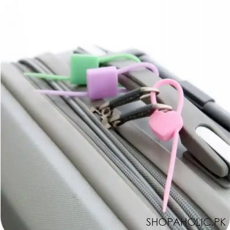 set of 3 lock shaped silicon cable tie image5