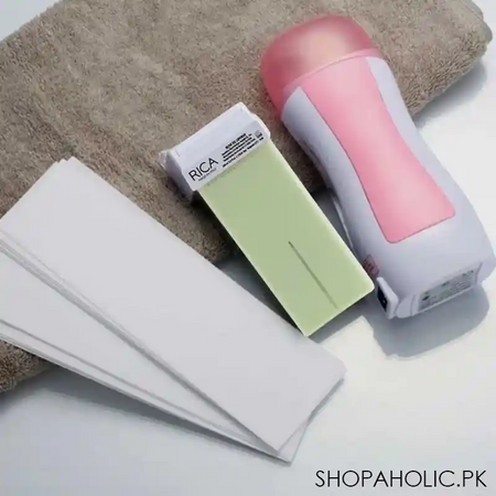set of 3   rica wax deal (depilatory machine + rica roll on wax + wax papers) image3