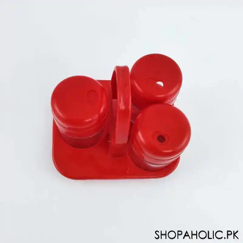 (set of 3) salt, pepper shaker and toothpick holder with stand image2