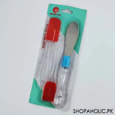 (set of 3) silicone spatula and brush set main image