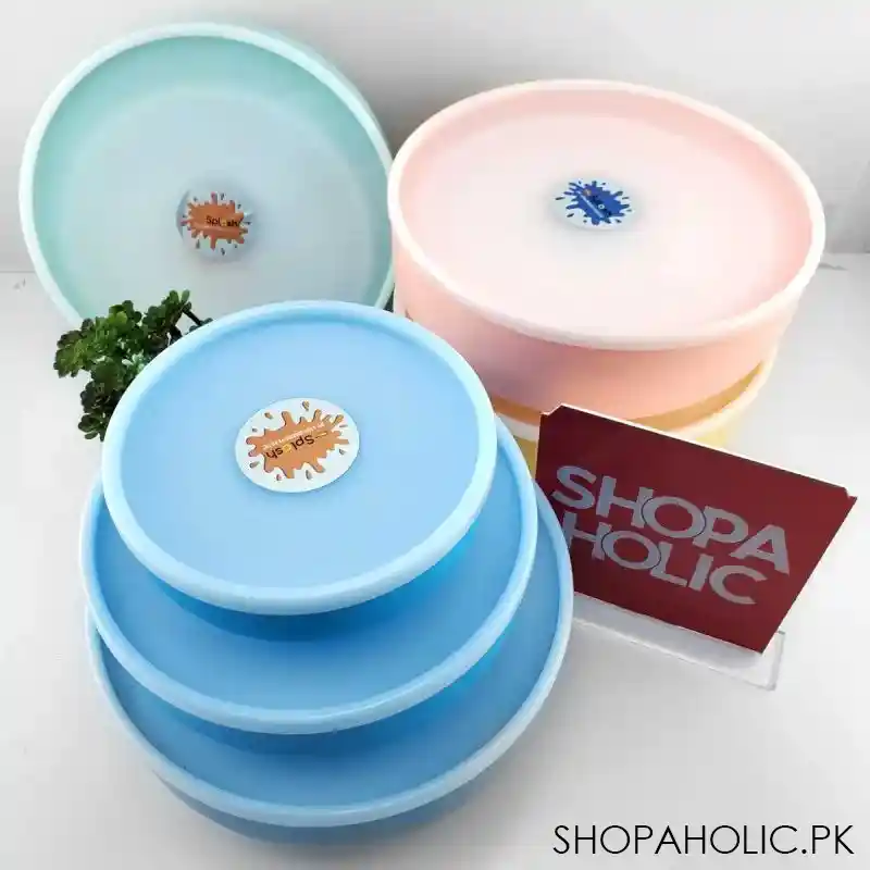 (set of 3) splash food storage bowl with lid image2