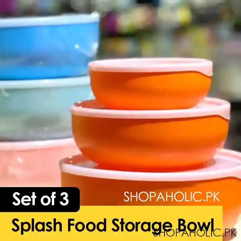 (set of 3) splash food storage bowl with lid main image