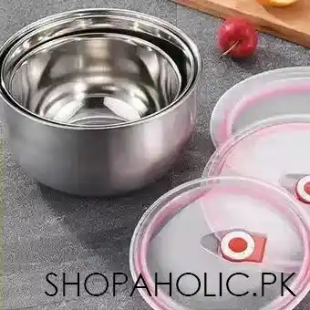 set of 3 steel fresh bowl image2