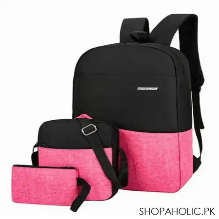 set of 3 stylish laptop backpack main image