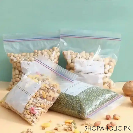 set of 30 self seal clear plastic ziplock bag main image