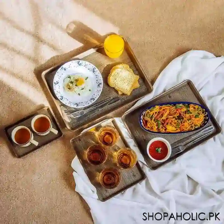 (set of 4) appollo smart wood style serving tray set main image