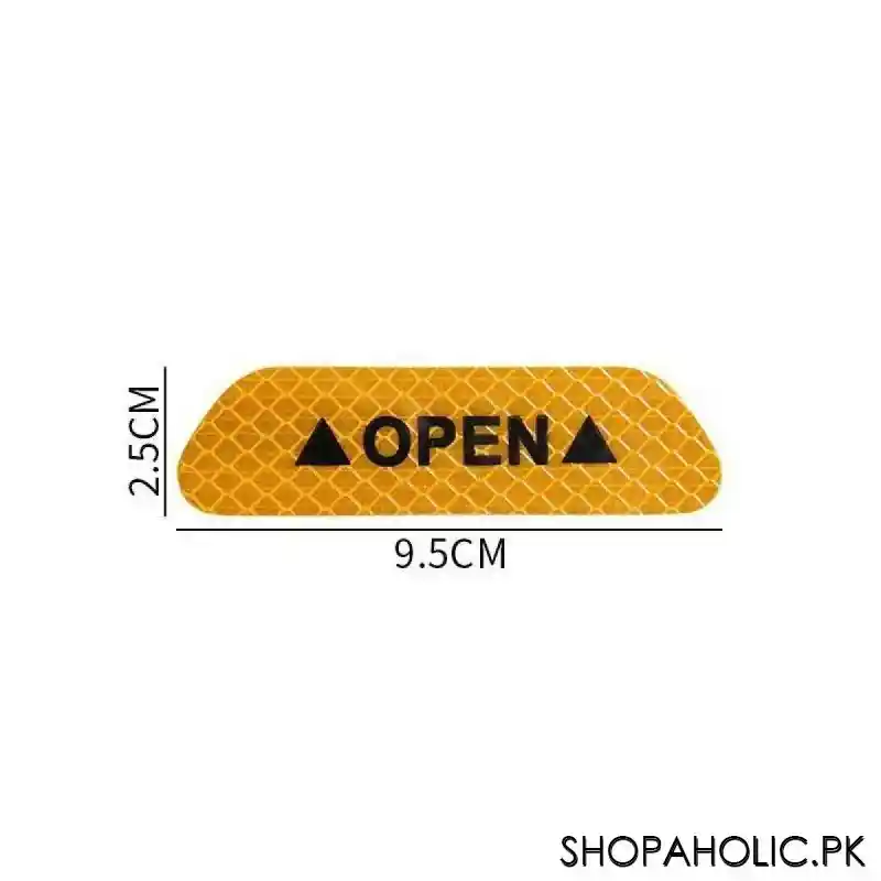 (set of 4) car door open safety reflective stickers image2