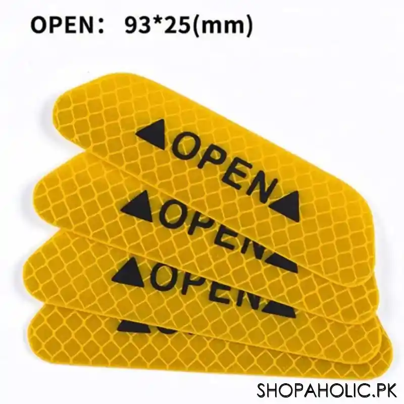 (set of 4) car door open safety reflective stickers image3