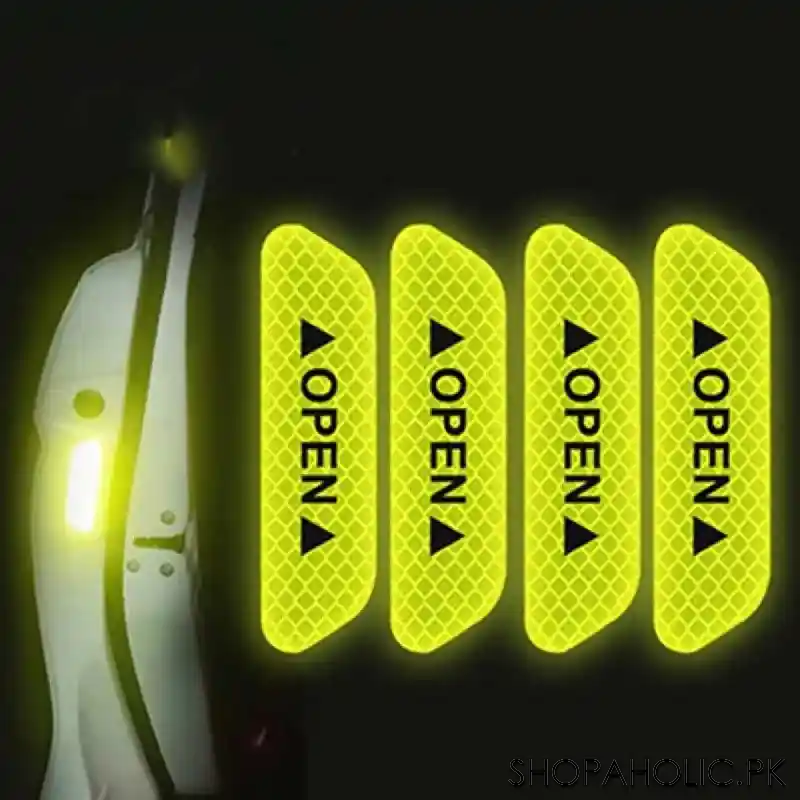 (set of 4) car door open safety reflective stickers image6