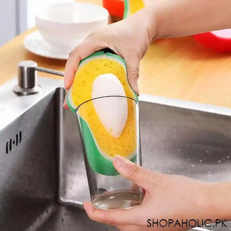set of 4 fruit shaped dishwashing sponges image3