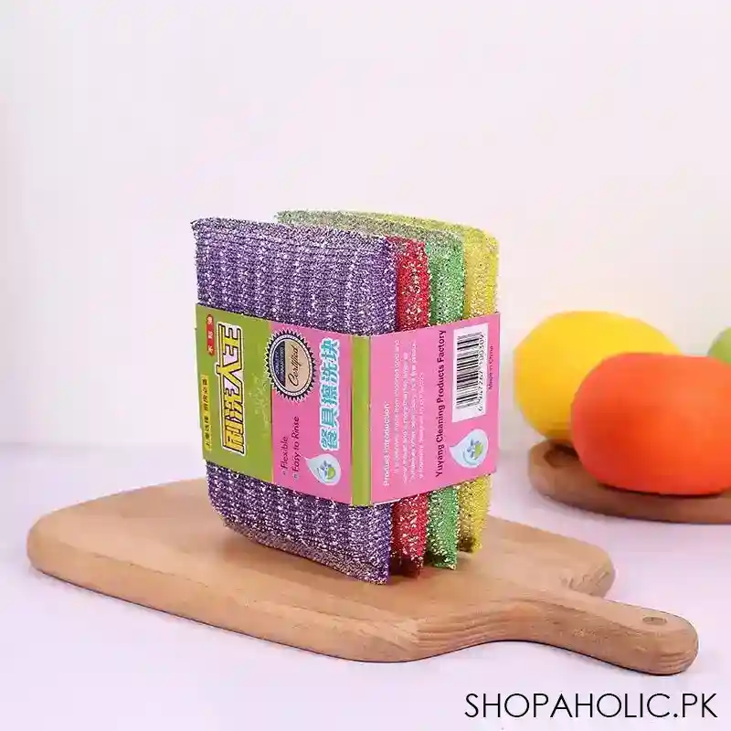 set of 4 kitchen dishwashing sponge image2