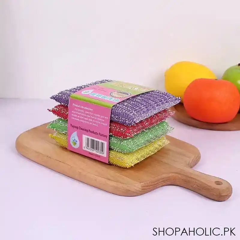 set of 4 kitchen dishwashing sponge image3