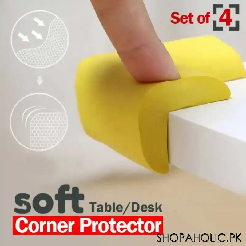(set of 4) soft table desk corner protector main image