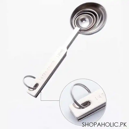 (set of 4) stainless steel durable tableware measuring spoon image6