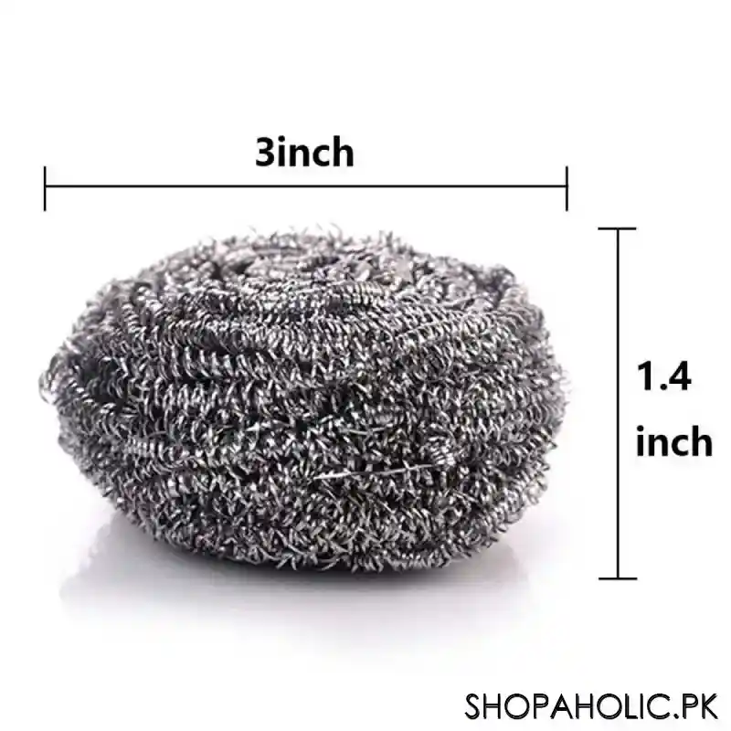 (set of 4) stainless steel scrubbers cleaning ball image2