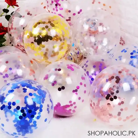set of 5 confetti balloons main image