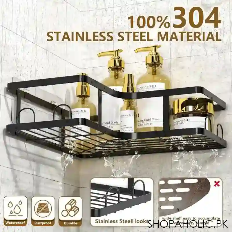 set of 5 mesh shower shelves image5