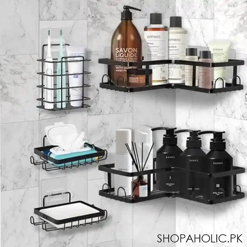 set of 5 mesh shower shelves main image